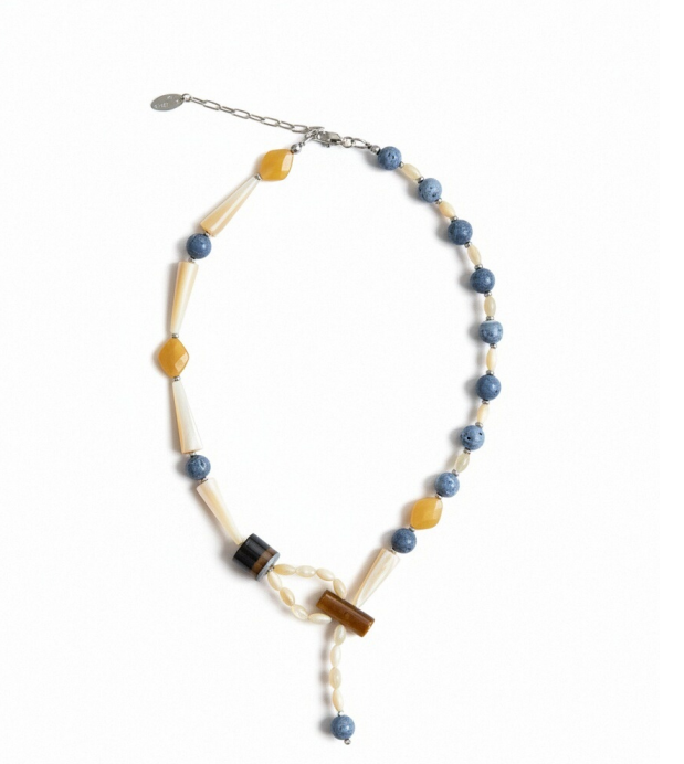 Terra Boho Resin Bead Necklace