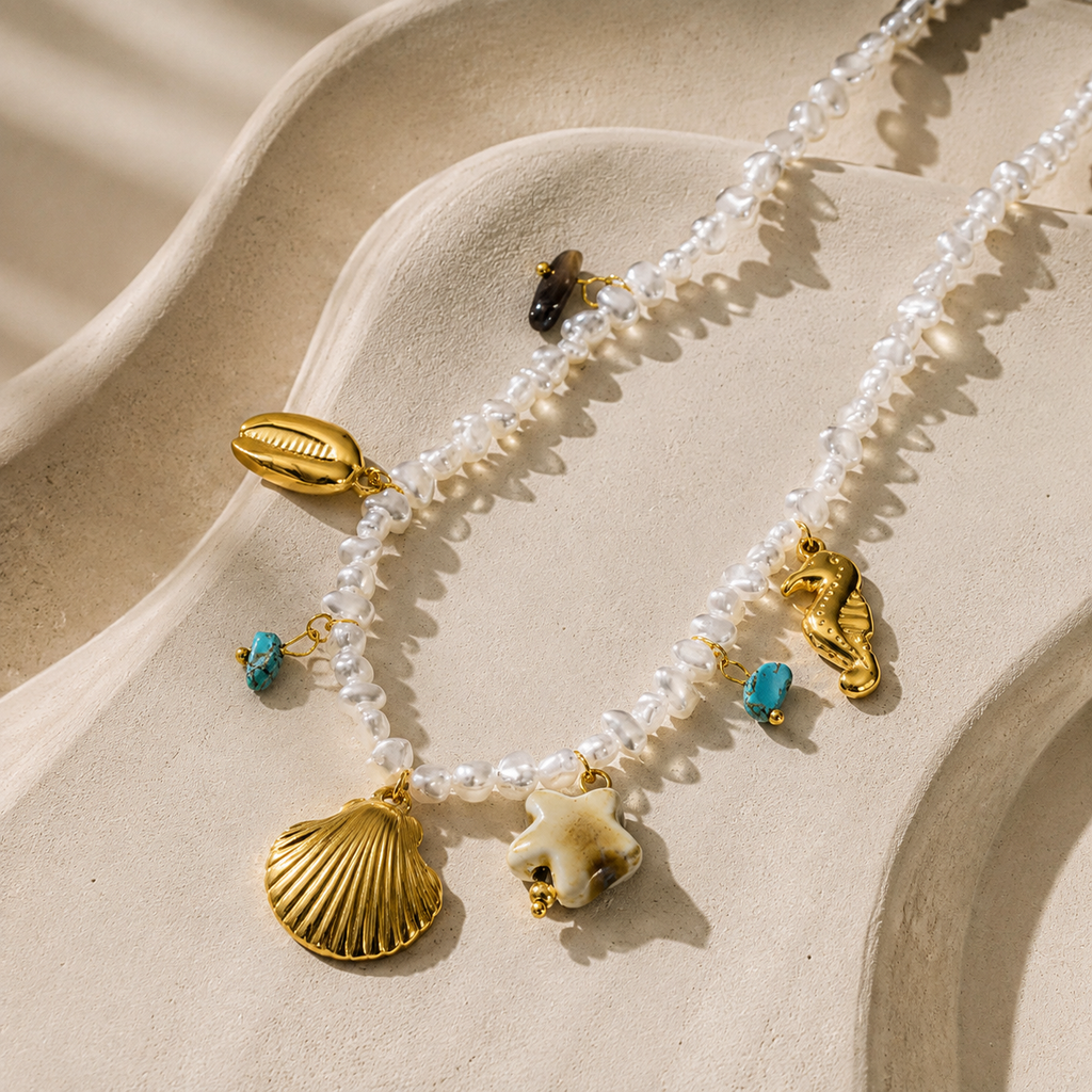 Dune & Tide | Baroque Pearl & Coastal Relics Necklace