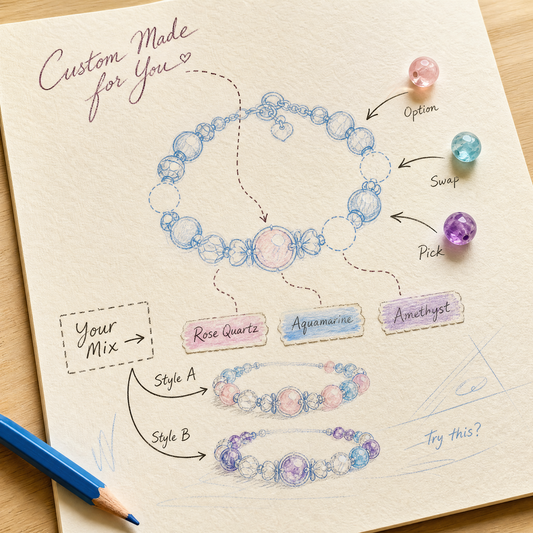 「Wear Your Heart on Your Wrist」Bespoke Crystal Bracelet · Made to Order